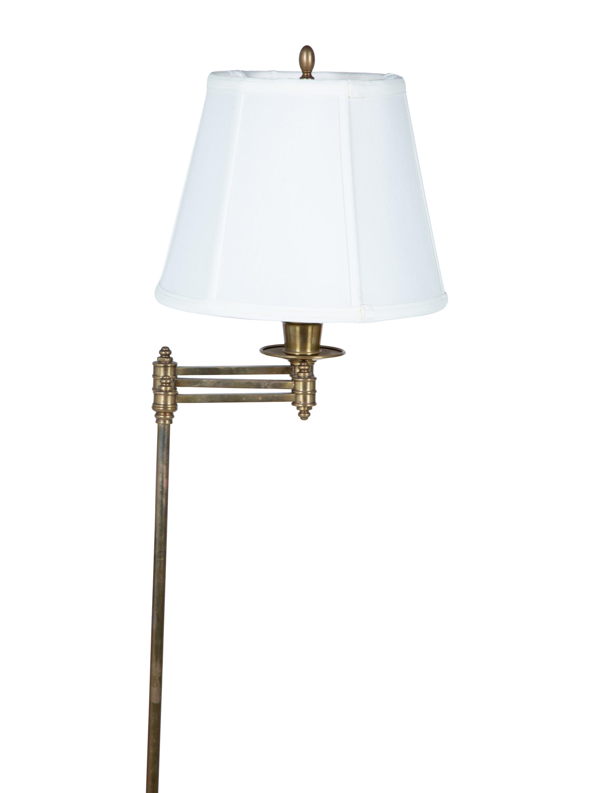 A Group of Three Brass Adjustable Floor Lamps — 20TH CENTURY