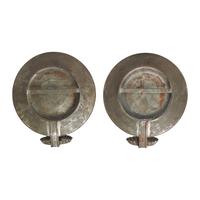 A Pair of Mirrored Tinware Sconces