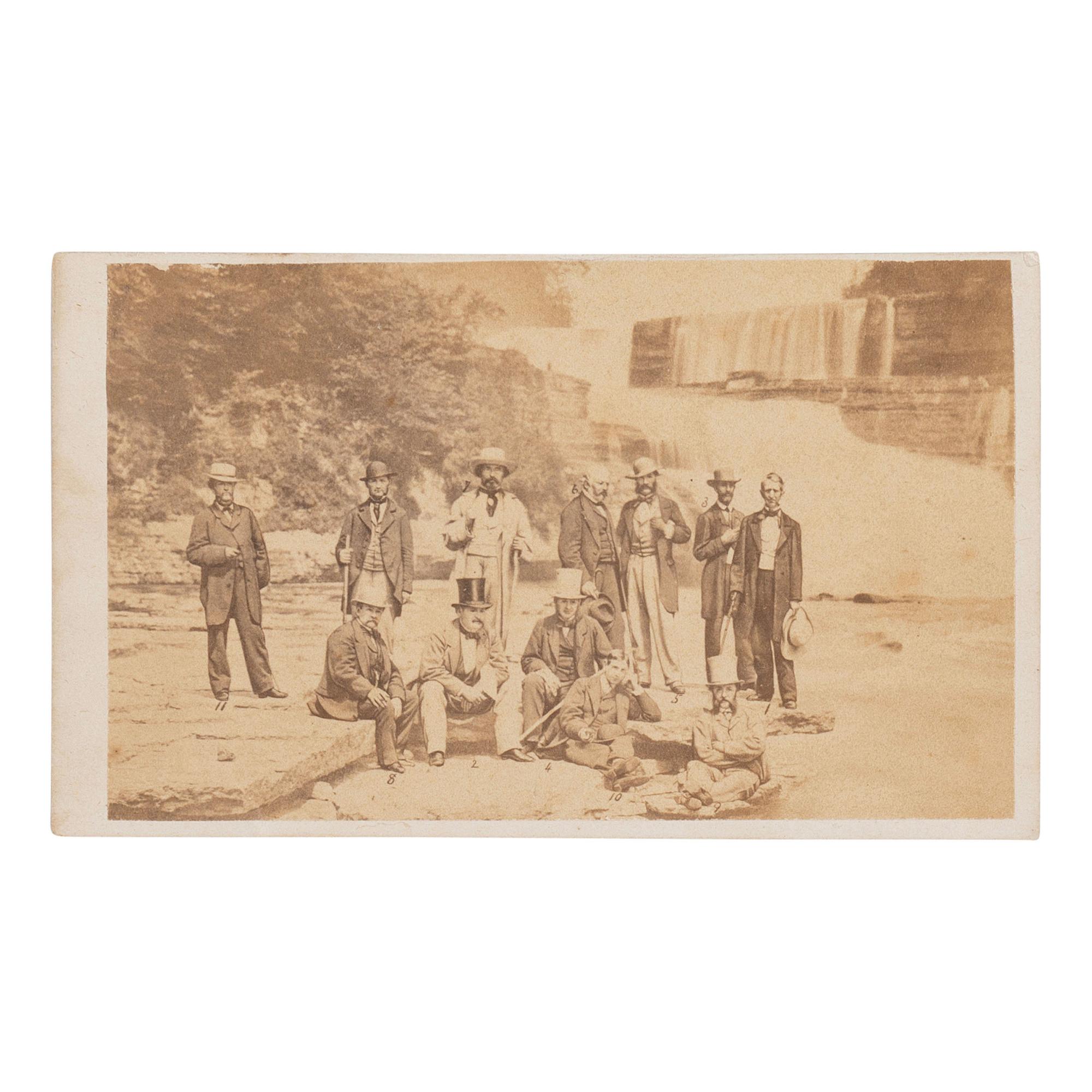 [Americana] (Seward, William H.) Photographs Seward's Diplomatic Party at Trenton High Falls, NY.