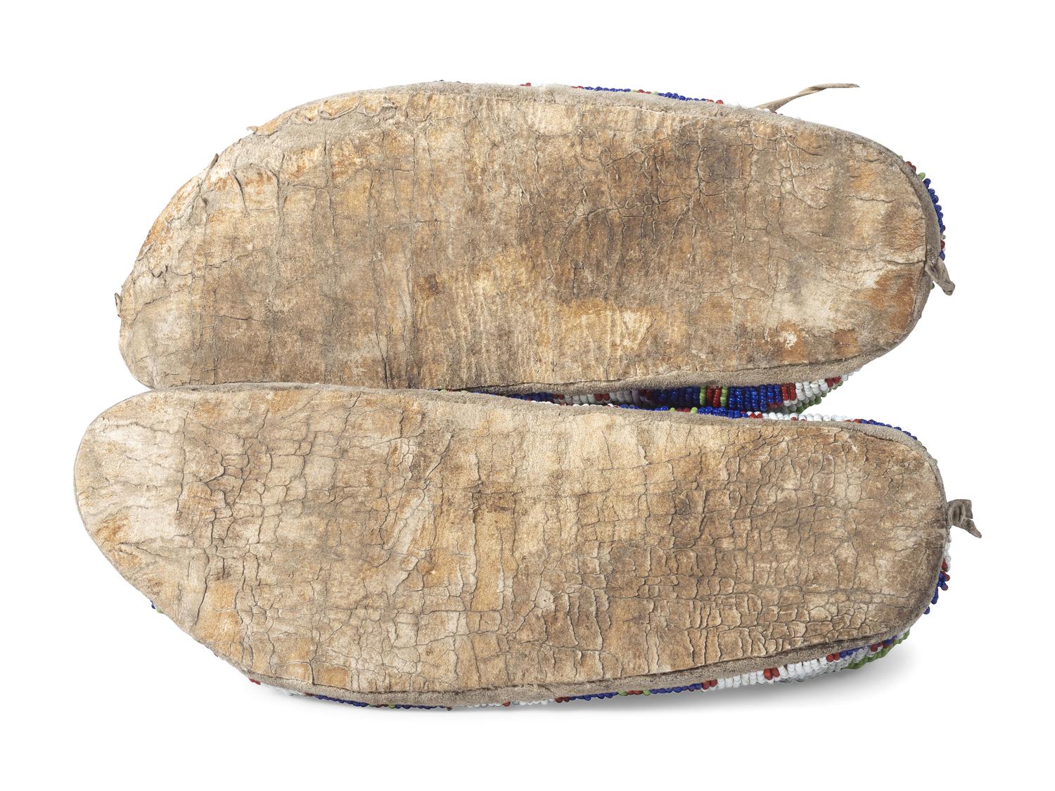 Sioux Beaded Hide Moccasins