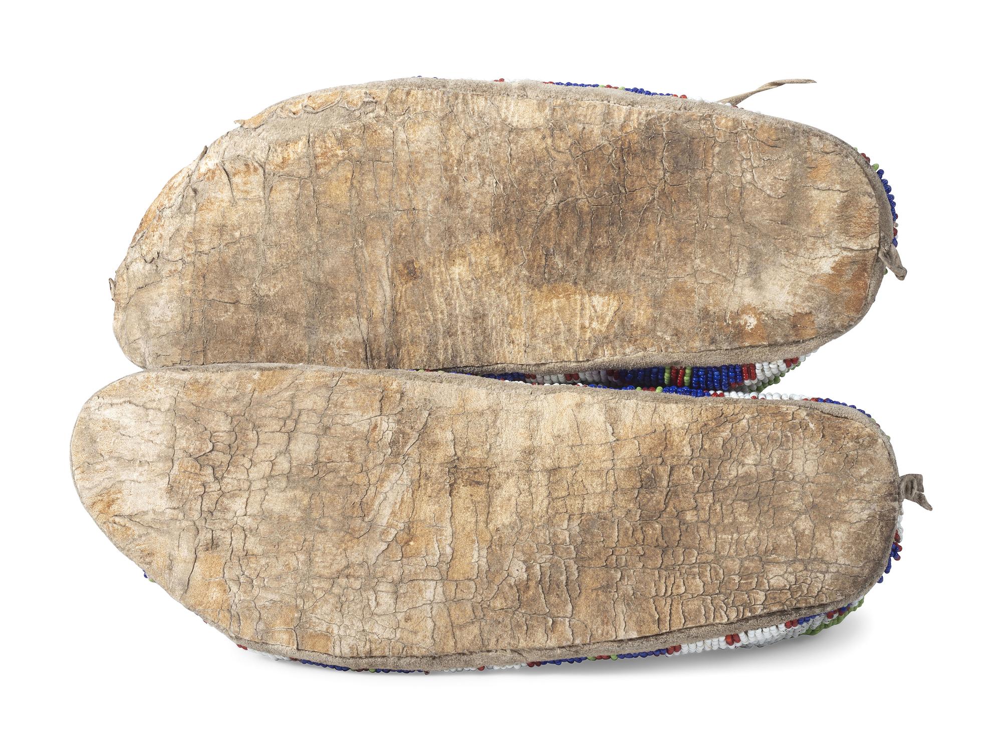 Sioux Beaded Hide Moccasins