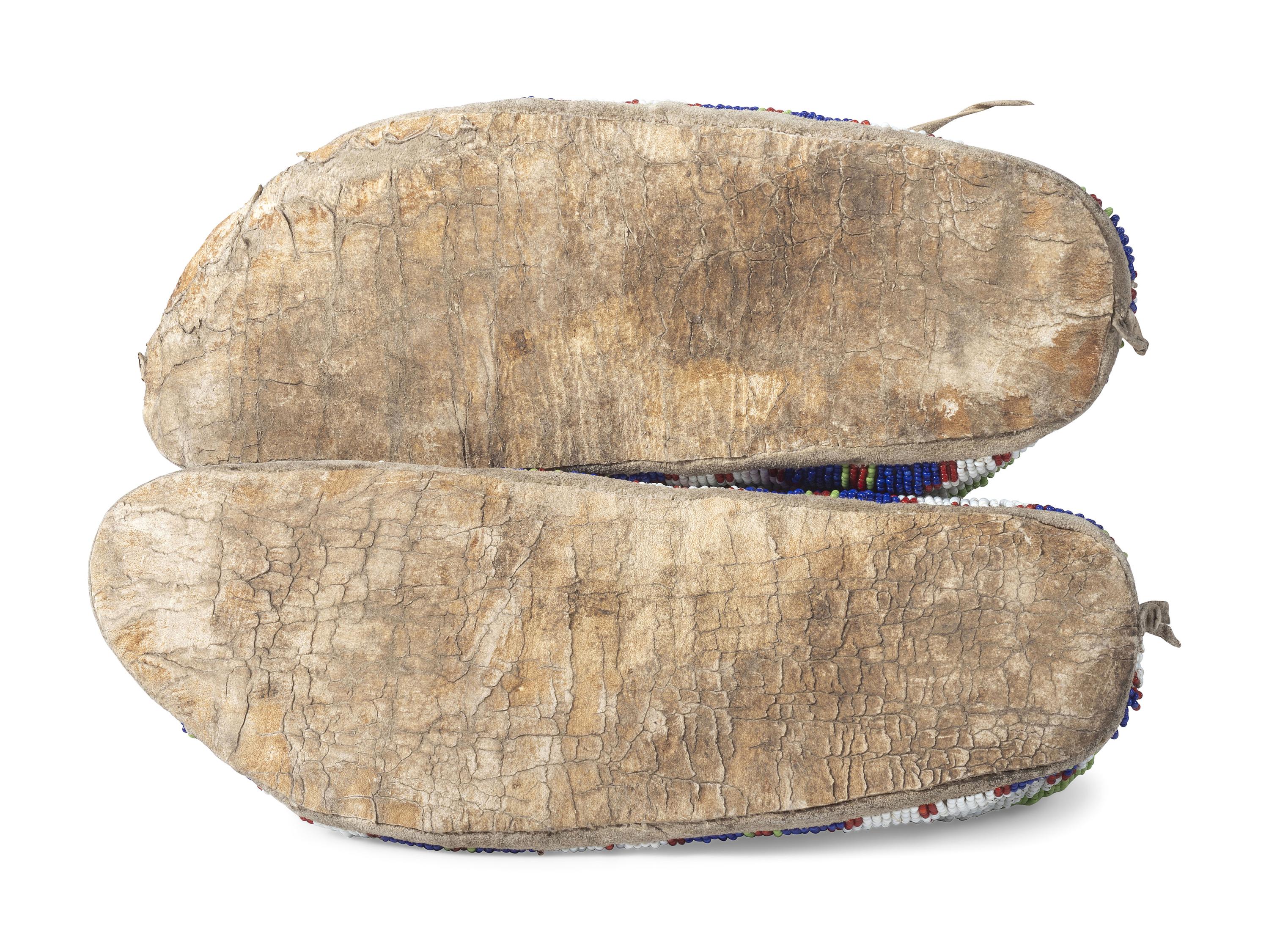 Sioux Beaded Hide Moccasins