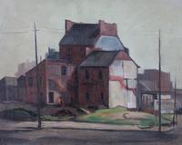 Oscar Thalinger, (American, 1885-1965), Scene of Buildings