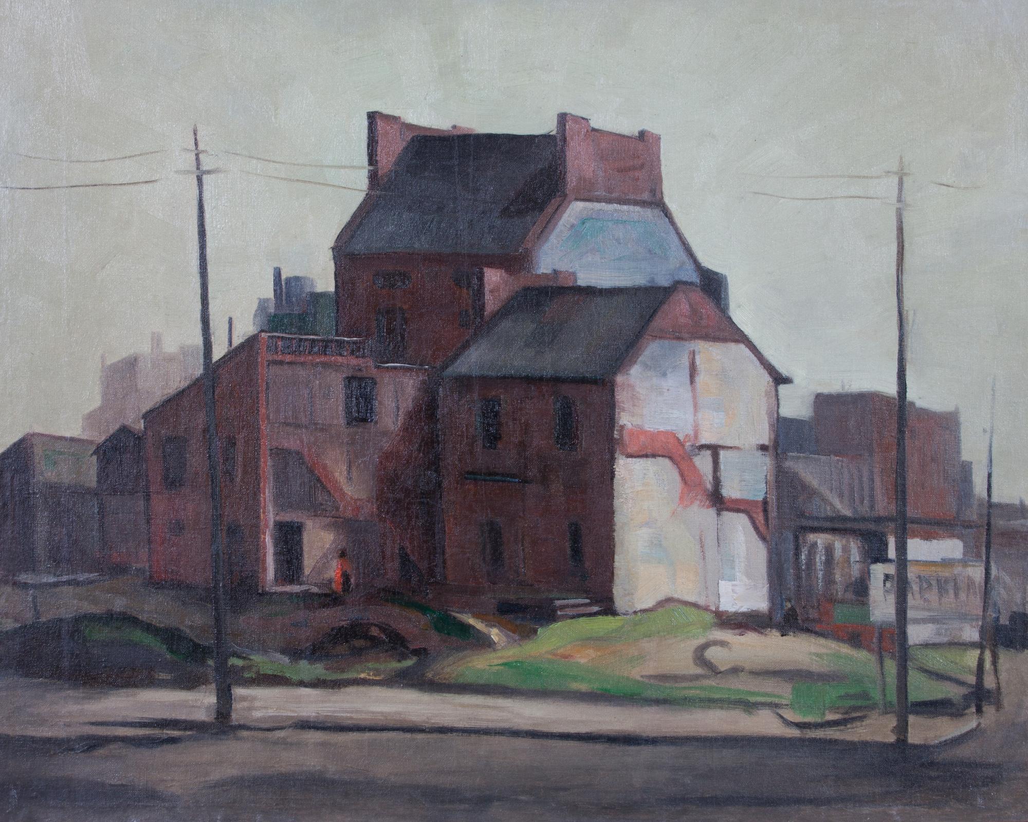 Oscar Thalinger, (American, 1885-1965), Scene of Buildings