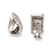 WHITE GOLD AND DIAMOND EARCLIPS
