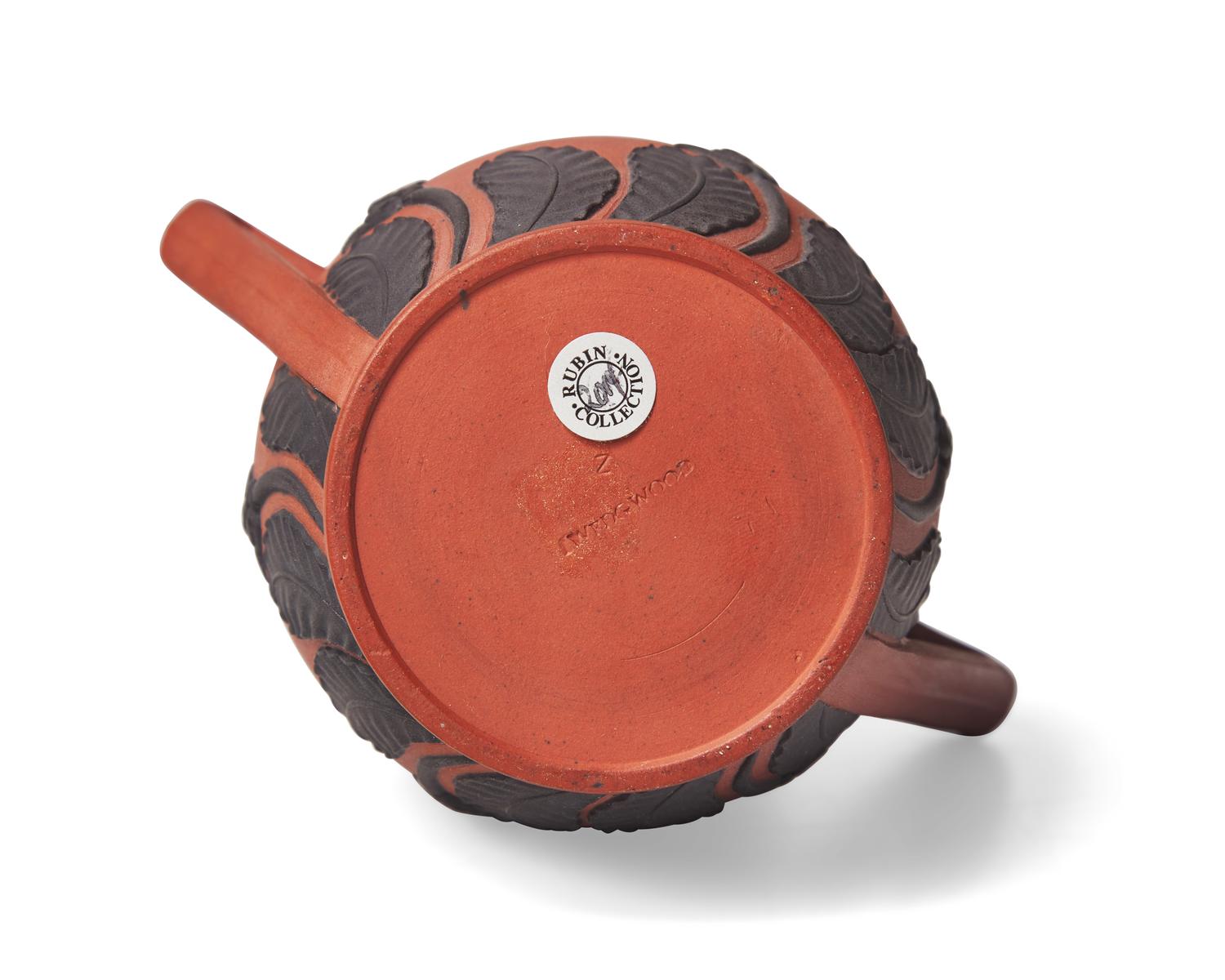 A Pair of Wedgwood Rosso Antico "Bat Wing" Portland Vases