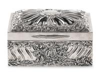 An English Silver Table Casket