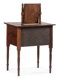 A Southern Three Drawer Walnut Shaving Stand