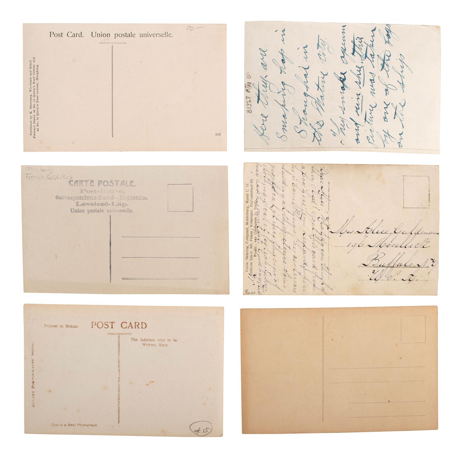 [EARLY PHOTOGRAPHY]. A group of 56 real photo postcards of performers and curious scenes and subjects from the United States and abroad, including: