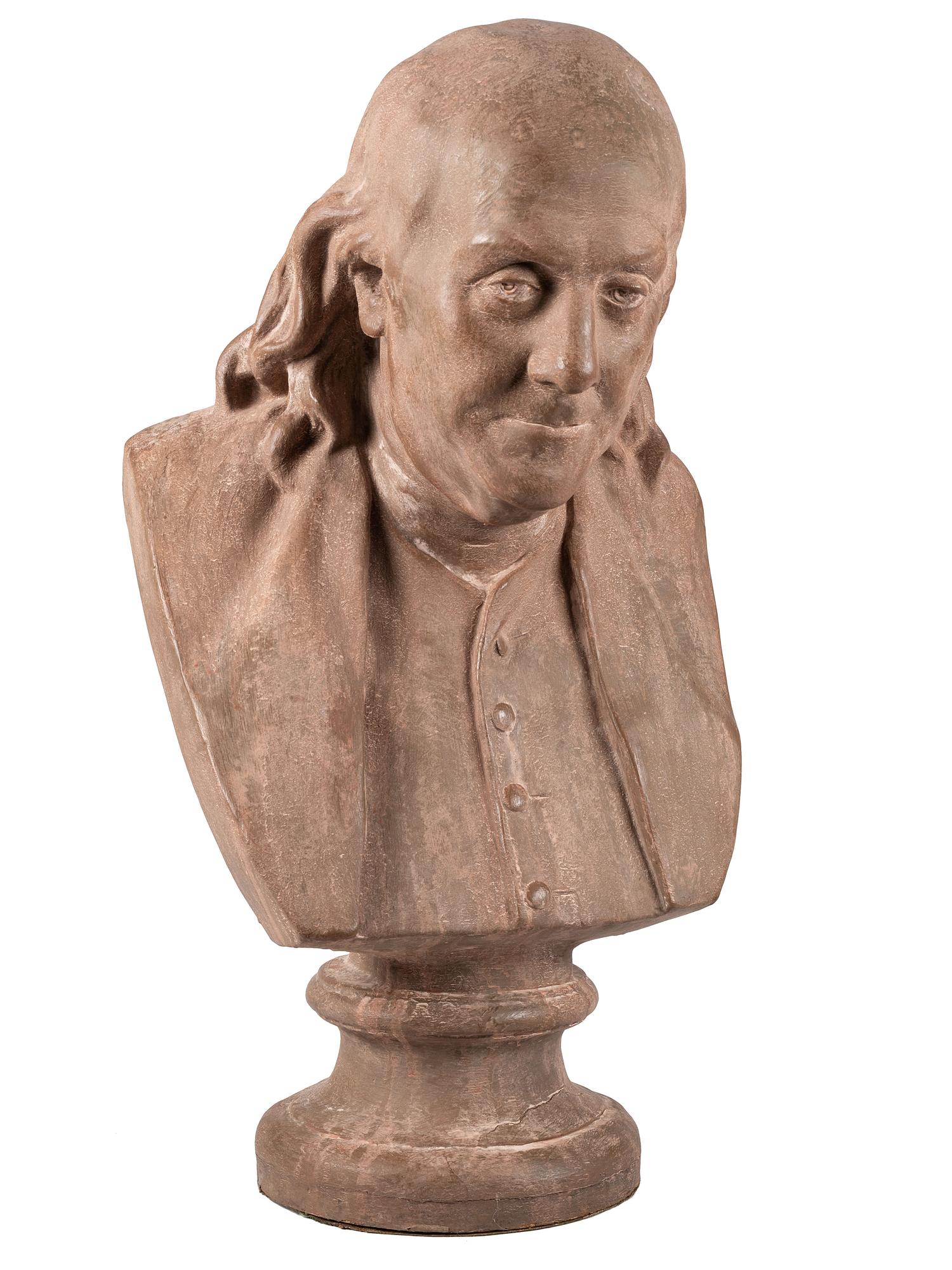 A Plaster Bust of Benjamin Franklin