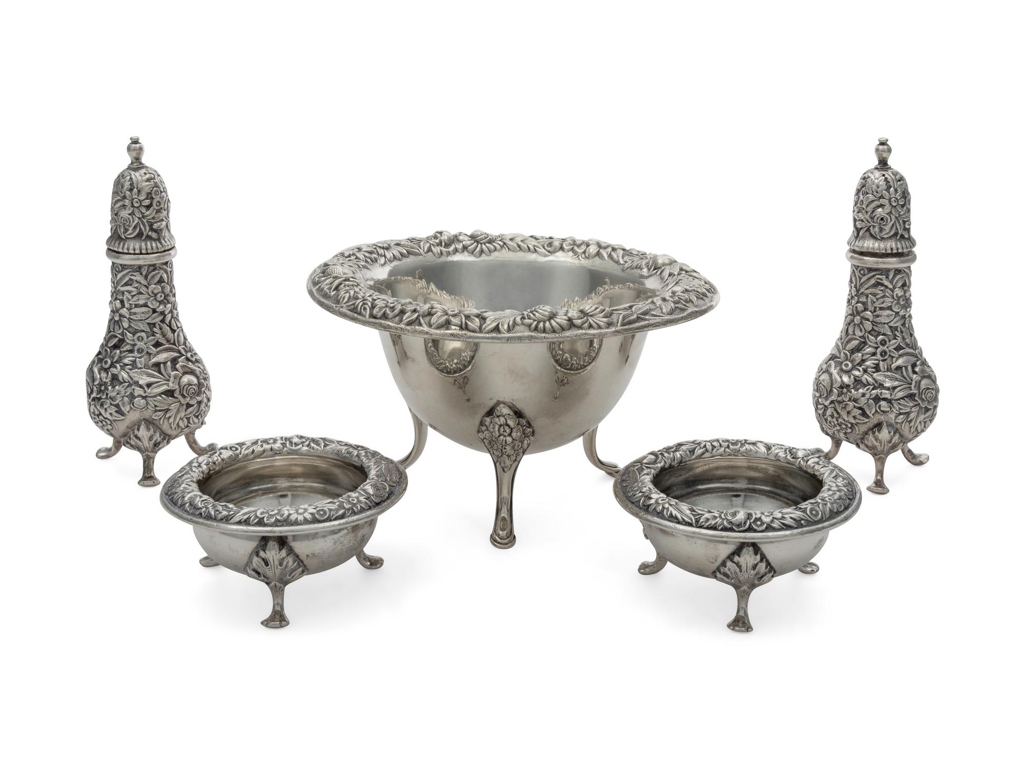 A Collection of Five American Silver Table Articles — S. Kirk & Son, Baltimore, MD