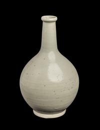 A Korean White Glazed Porcelain Bottle Vase