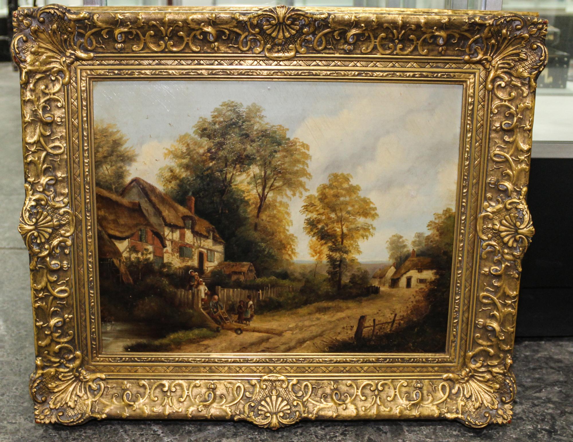 Artist Unknown, (19th Century School), Cottage Scene with Figures