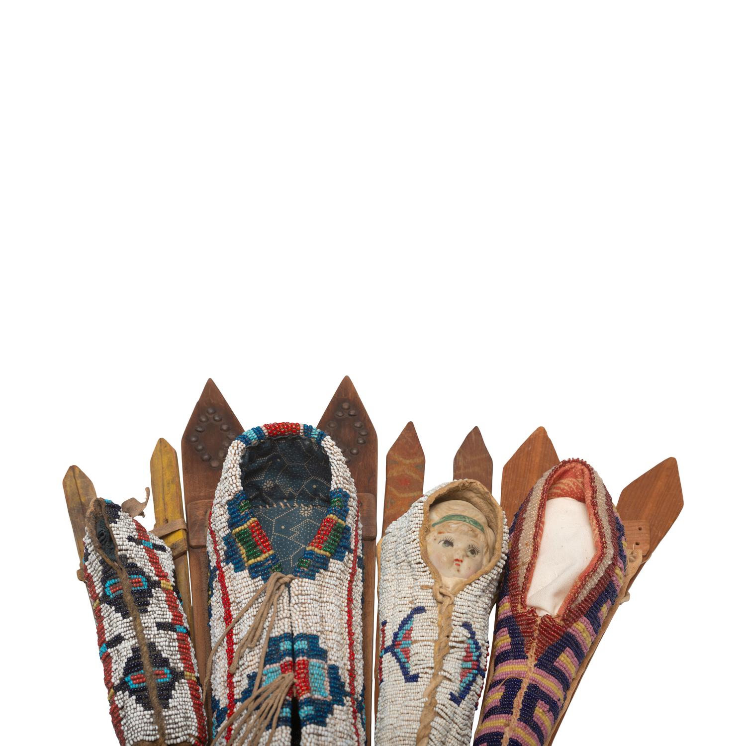Collection of Cheyenne, Arapaho, and Kiowa Doll Cradles