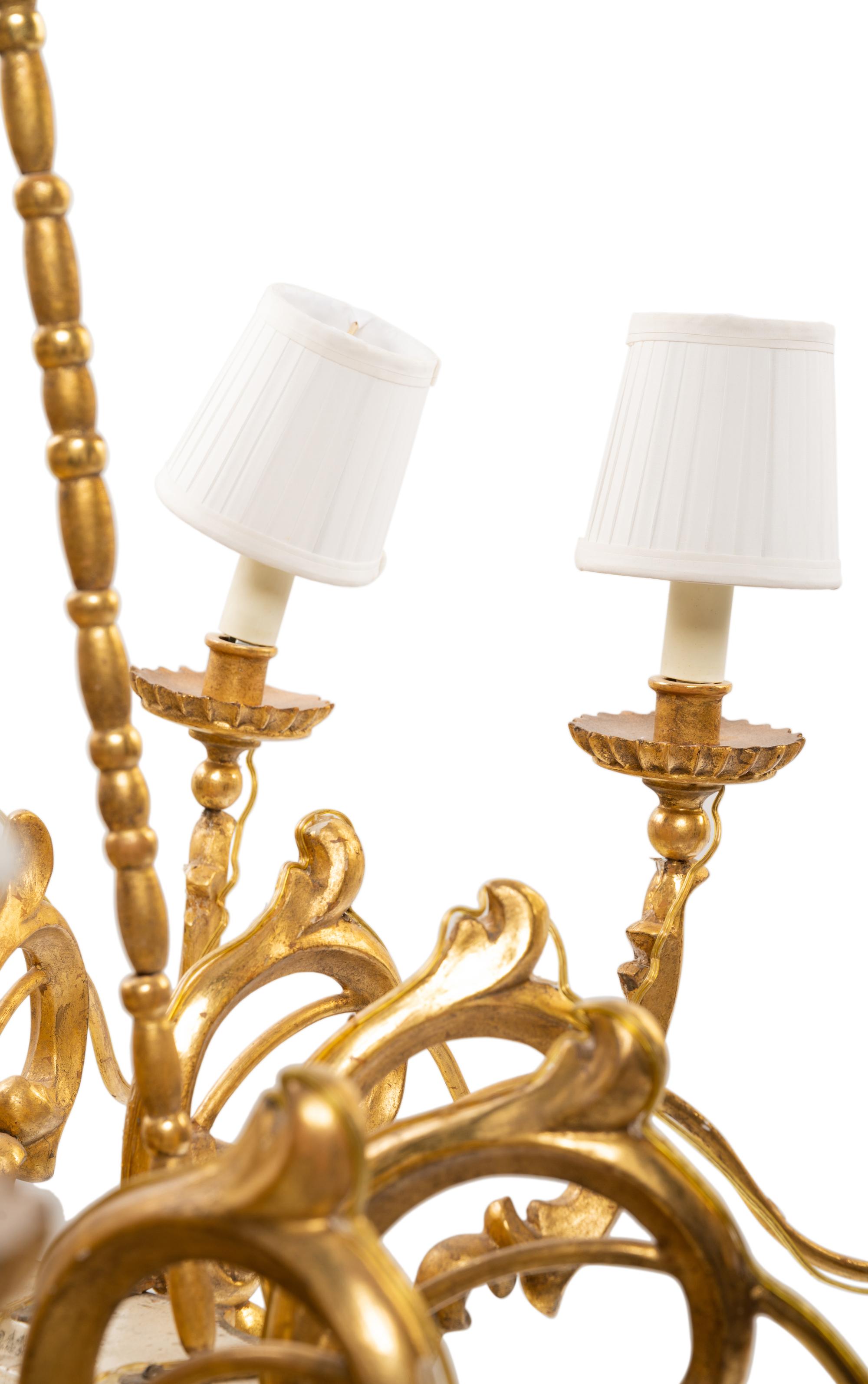An Austrian Giltwood Twelve-Light Chandelier