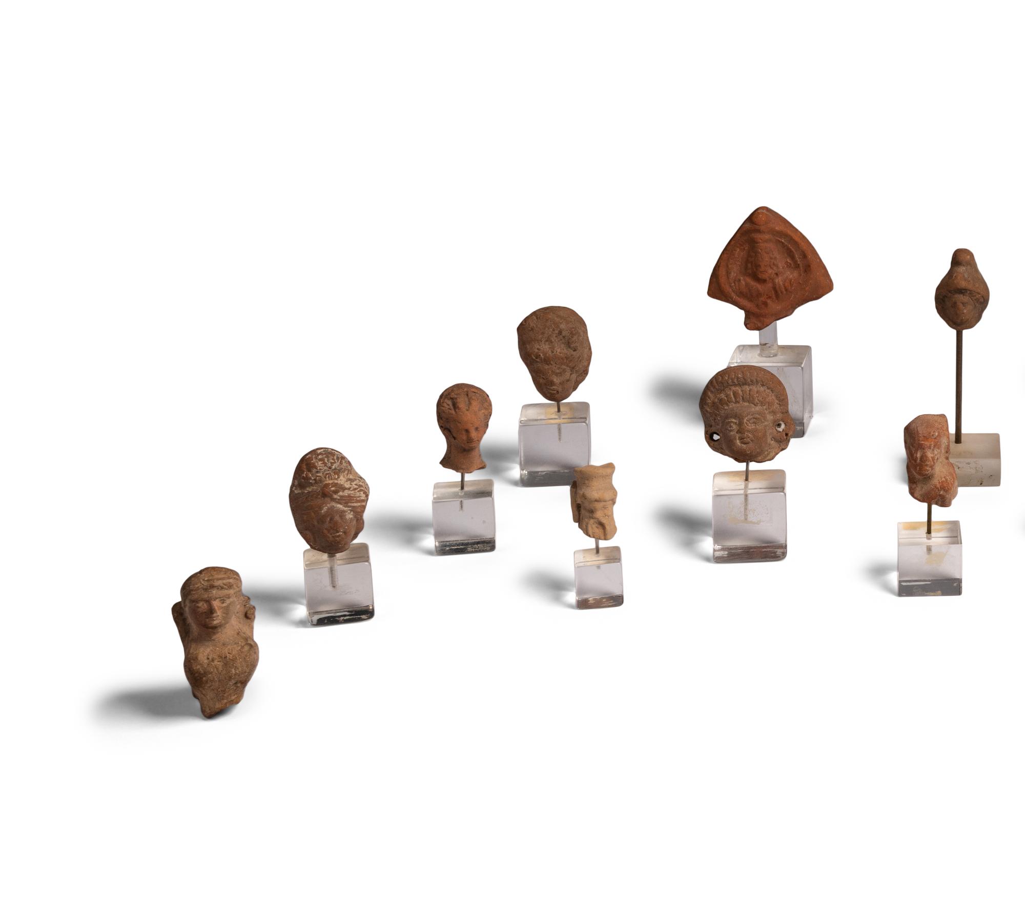 Nineteen Greco-Roman Terracotta Heads and Figures