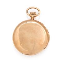TOUCHON & CO., 14K YELLOW GOLD MINUTE REPEATER OPEN FACE POCKET WATCH