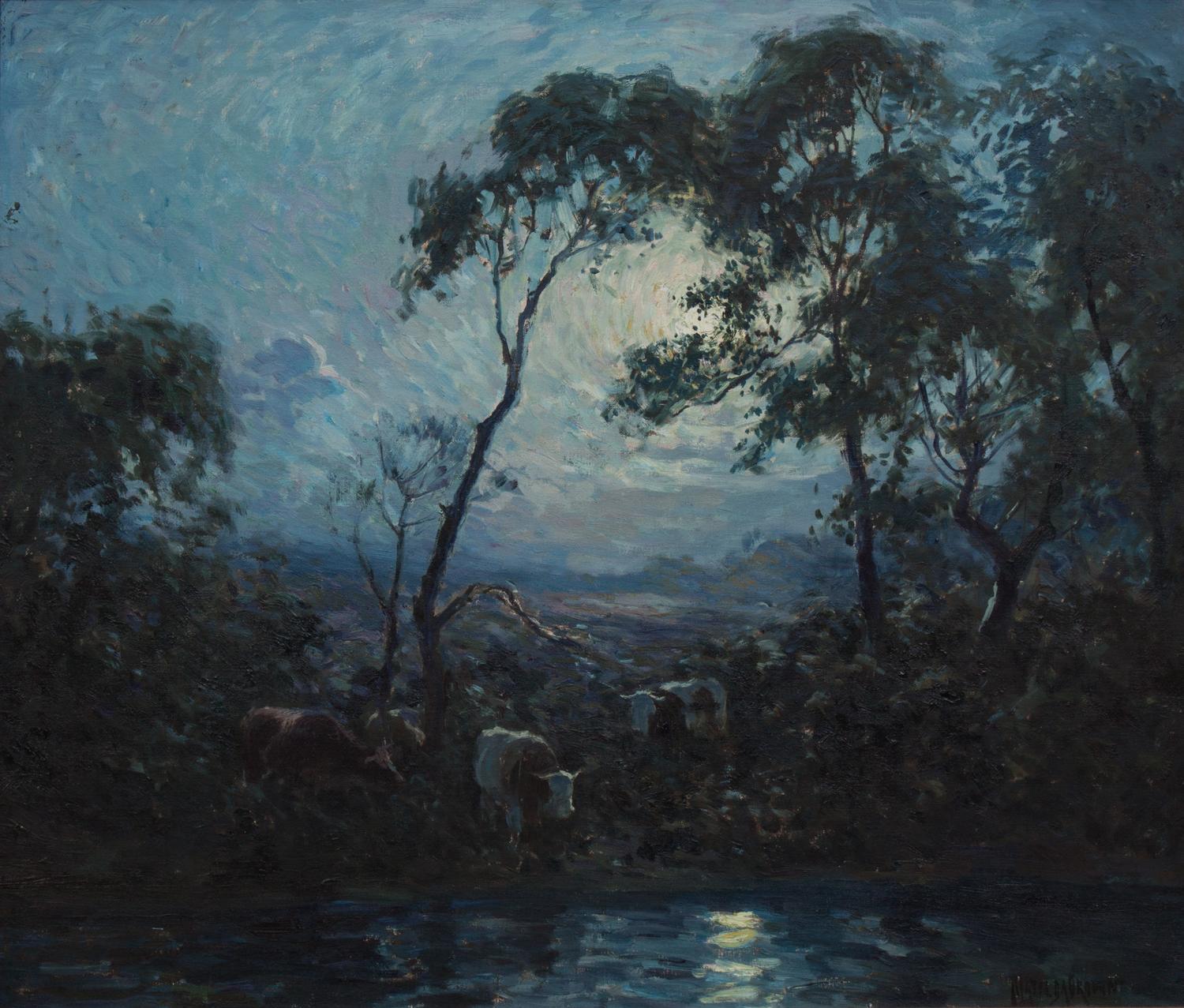 Matilda Browne, (American, 1869-1947), Cows at Pasture
