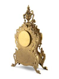A Louis XV Style Gilt-Bronze Mantel Clock