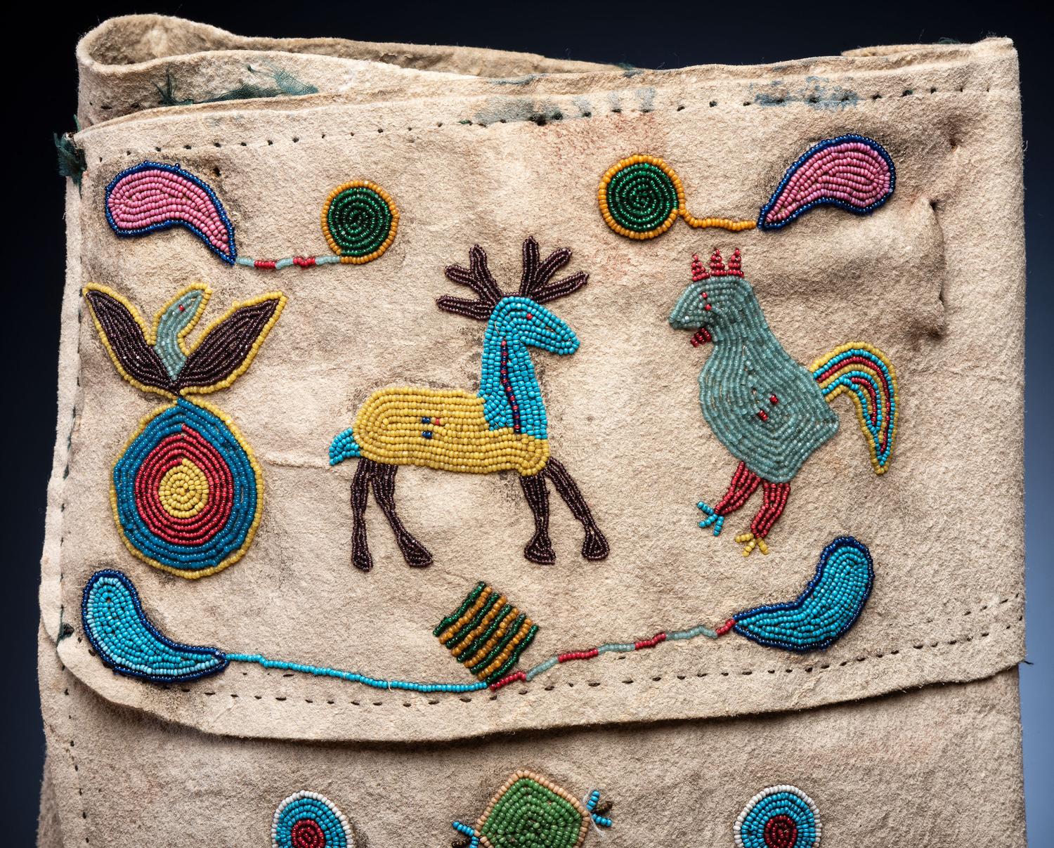 Sioux Beaded Hide Leggings, Pictorial