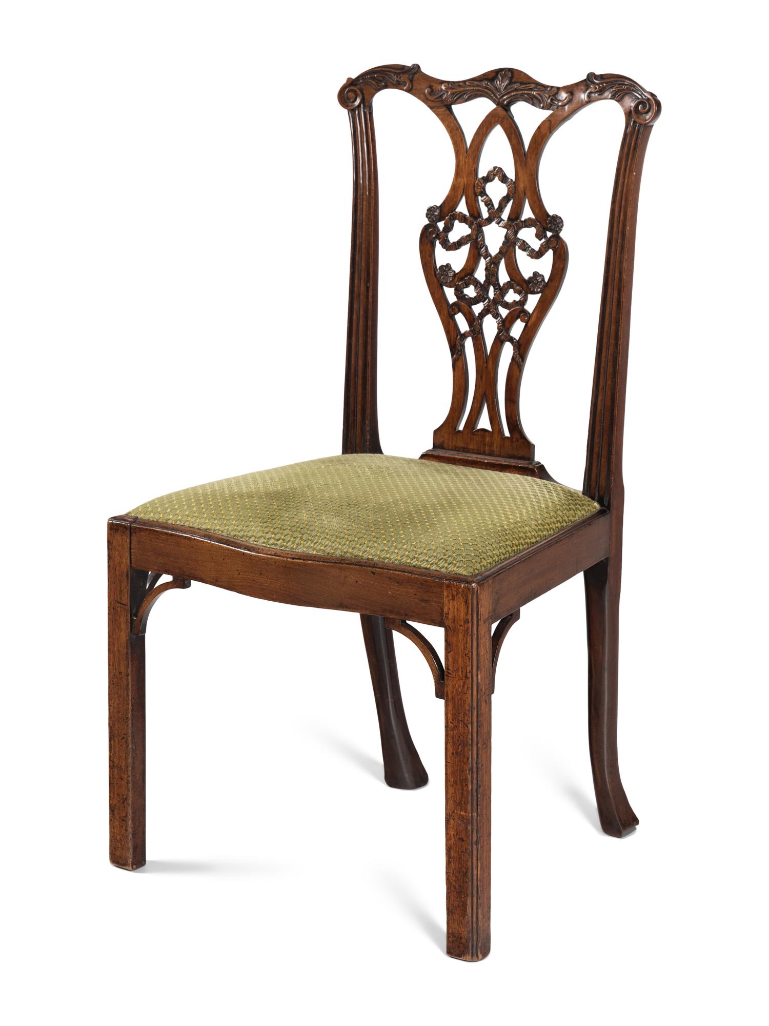 A George III Carved Mahogany Side Chair