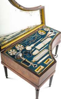 A Palais Royal Piano-Form Musical Needlework Box