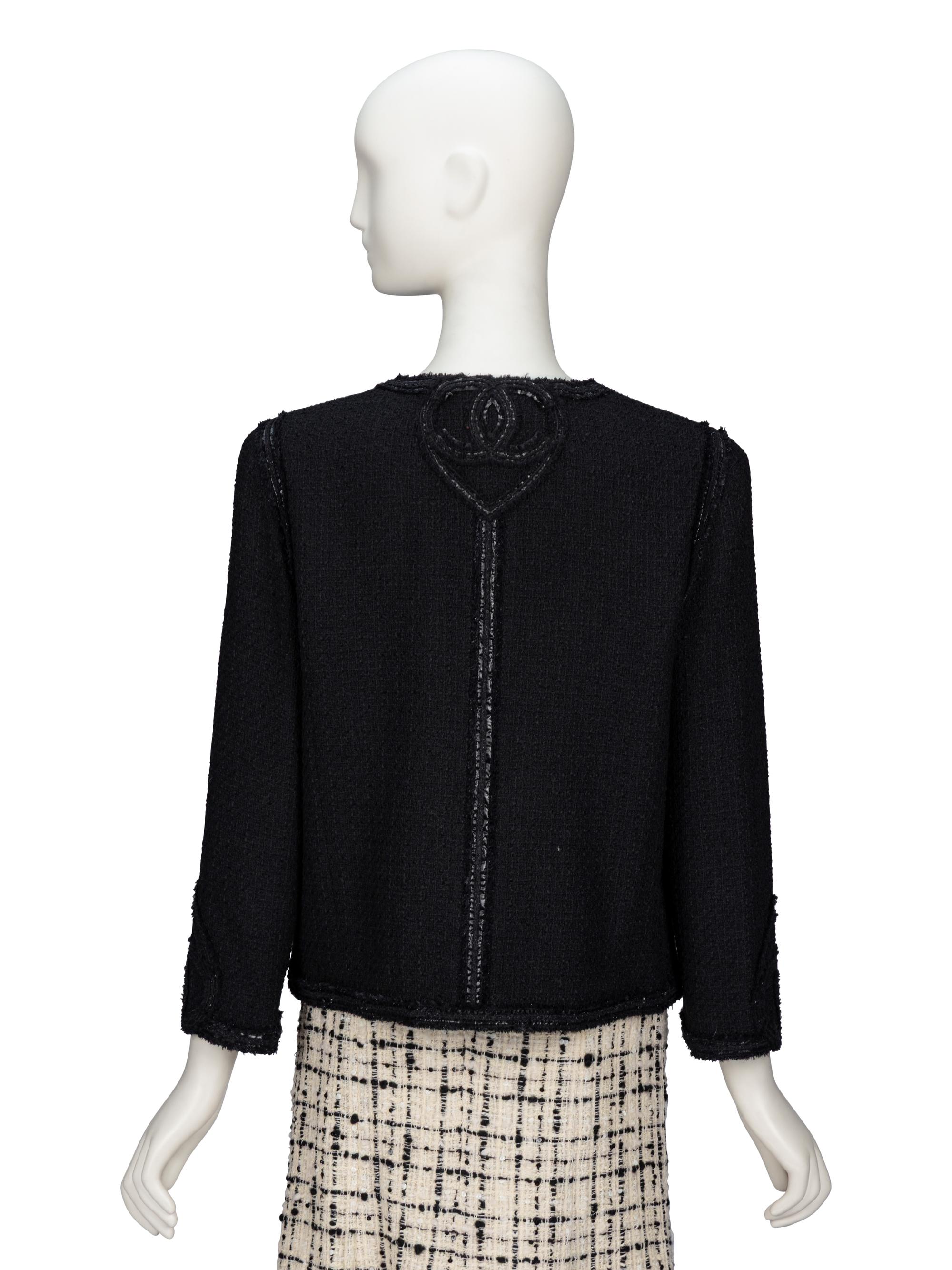 Chanel, Black Tweed Cardigan Jacket
