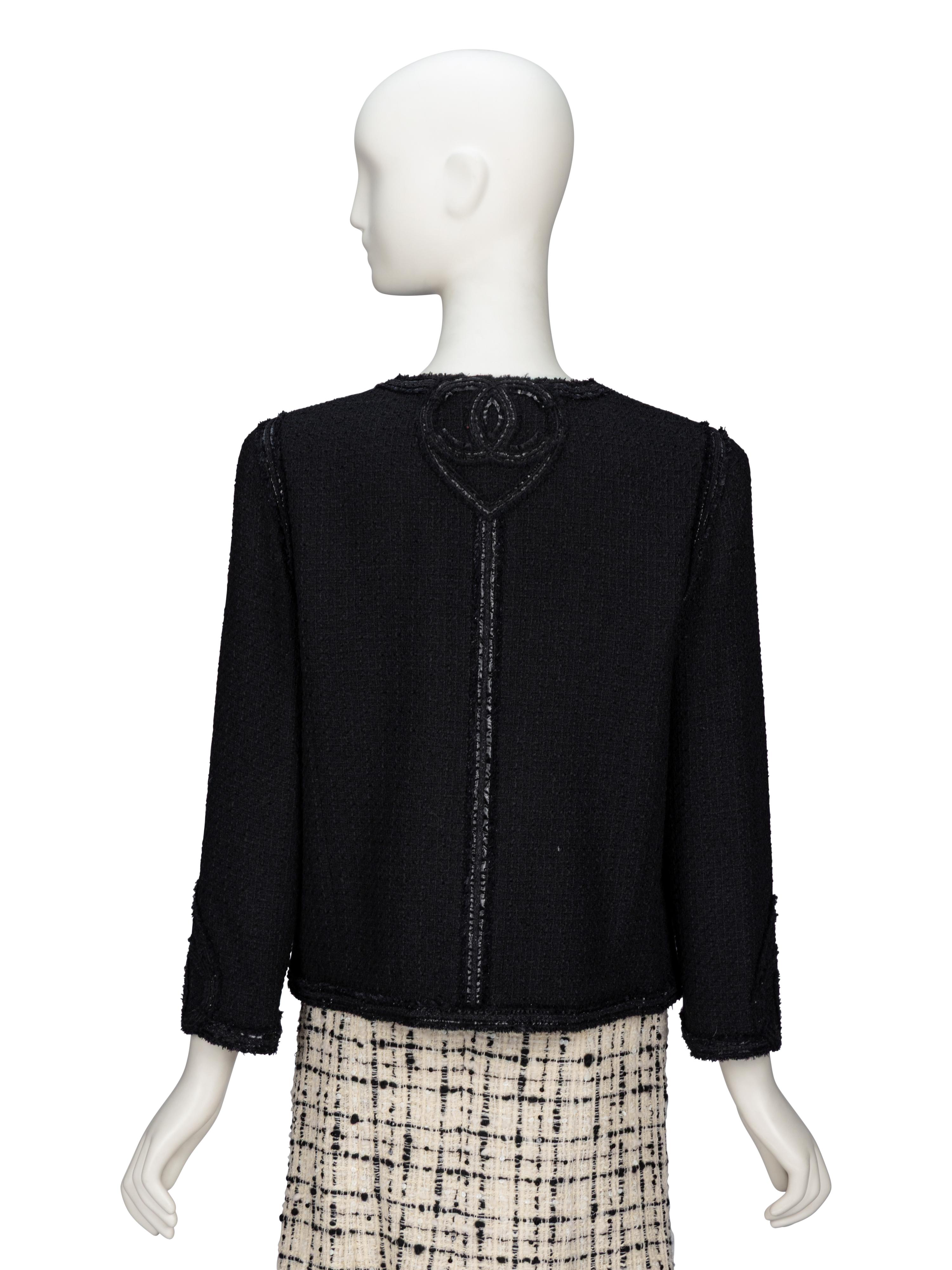 Chanel, Black Tweed Cardigan Jacket