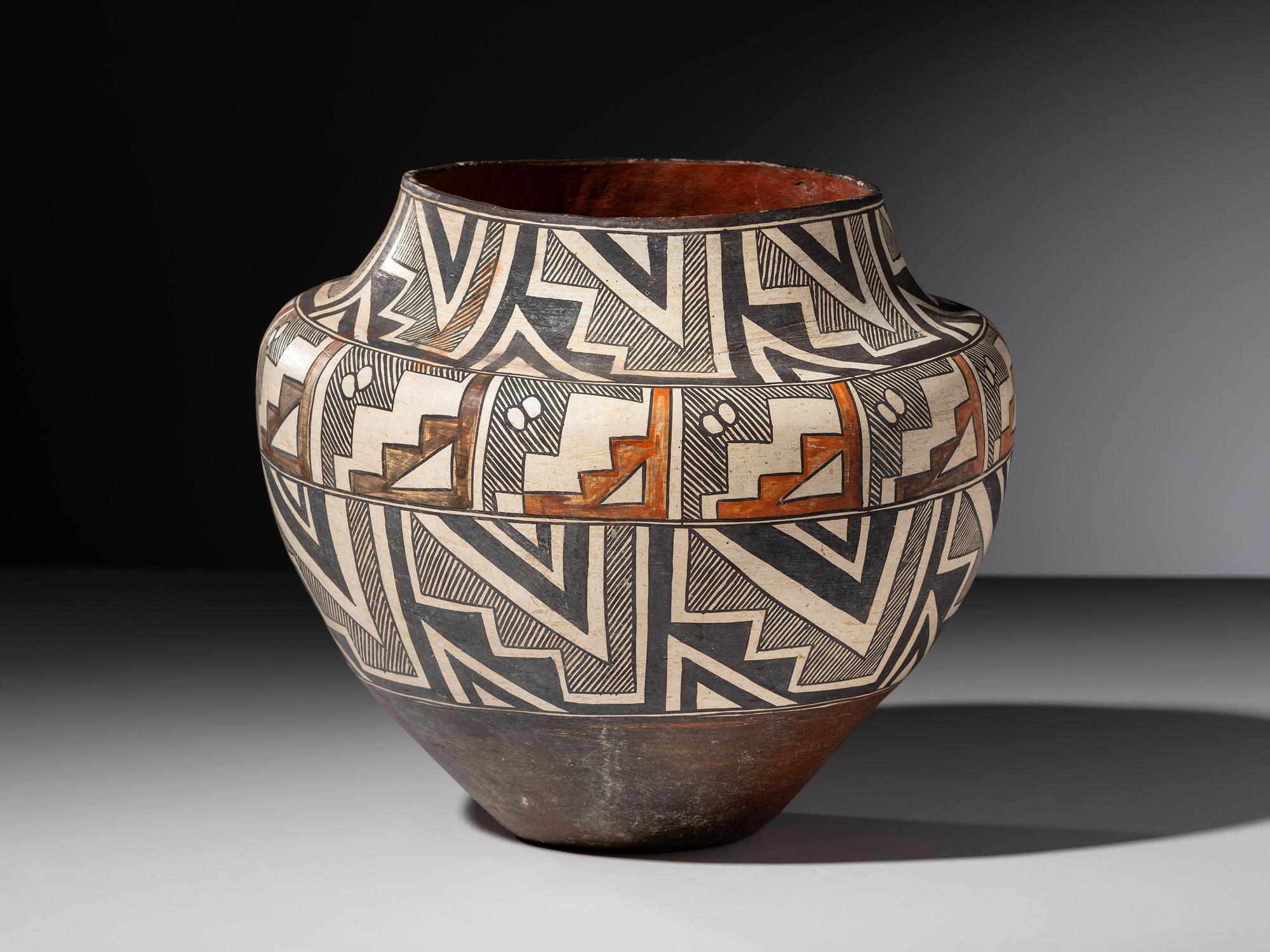 Acoma Polychrome Pottery Olla