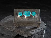 Navajo Silver and Morenci Turquoise Box