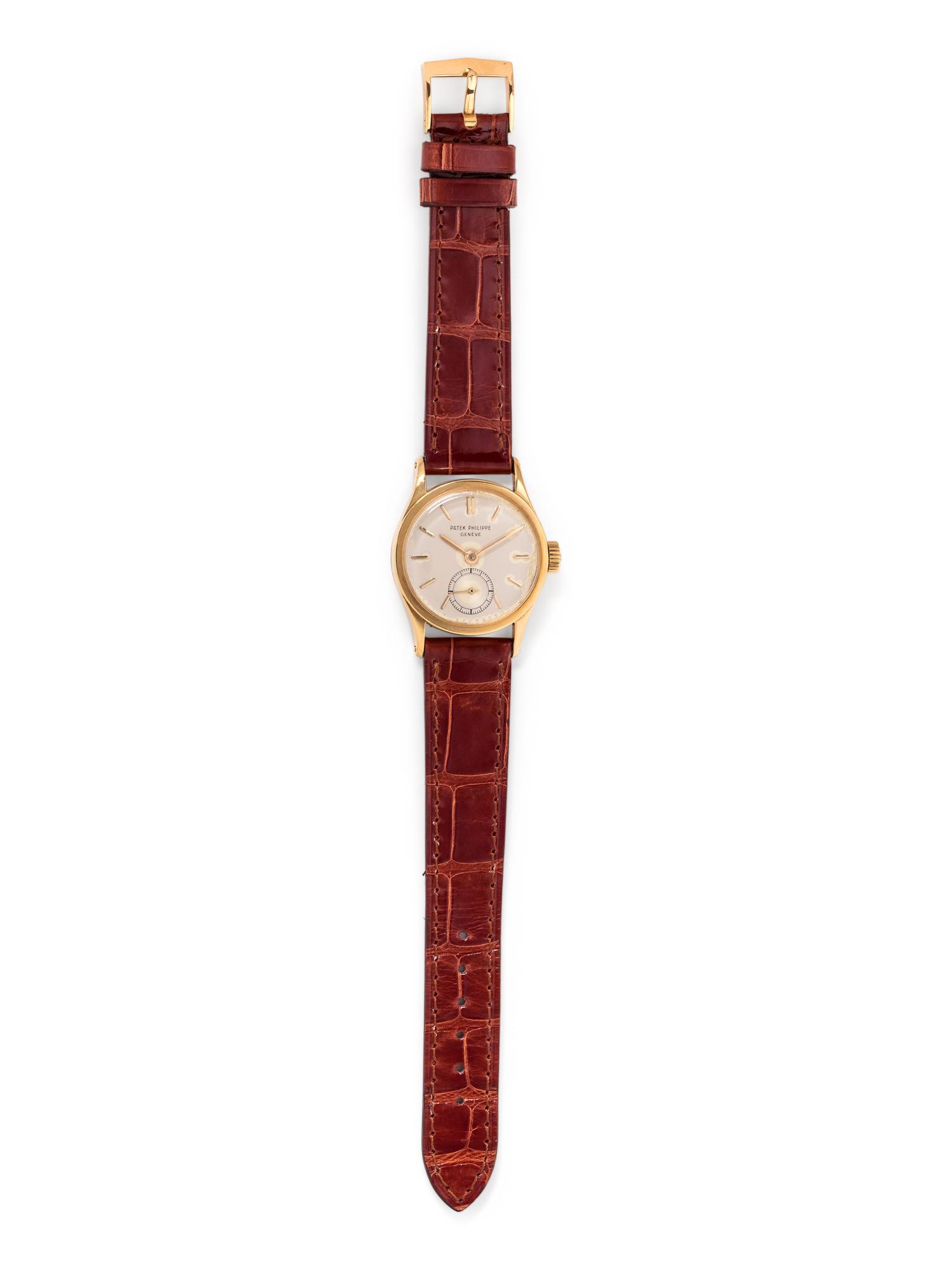 PATEK PHILIPPE, 18K YELLOW GOLD REF. 448 'CALATRAVA' WRISTWATCH