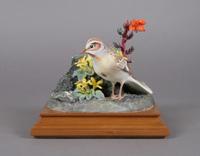 A Royal Worcester Dorothy Doughty Bird, Lark Sparrow, Height 6 inches.