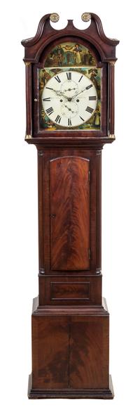 A Scottish Mahogany Tall Case Clock — DAVID AITKEN, CARNWATH, FIRST HALF 19TH CENTURY