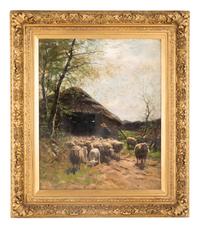 Rural Landscape with a Shepherd and Sheep
