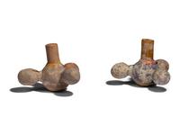 A Canosan Terracotta Bird and Two Whistles