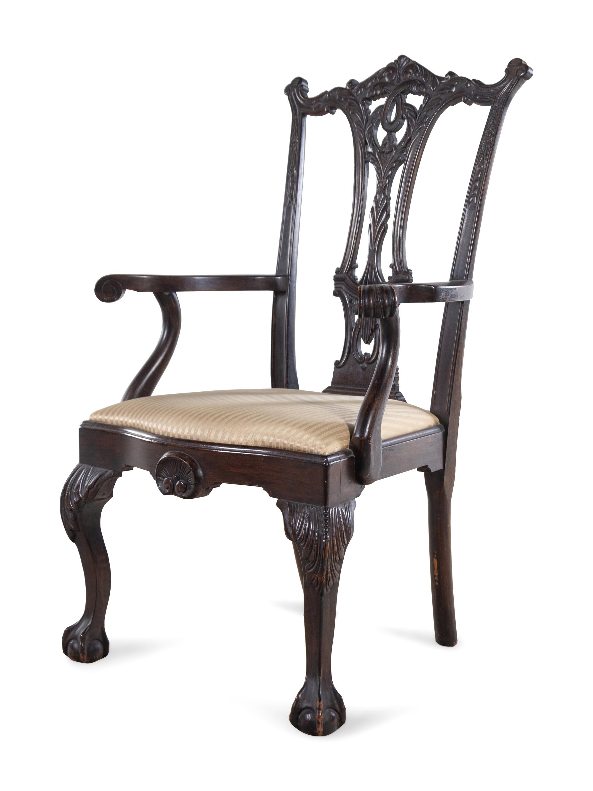 A George III Style Mahogany Armchair