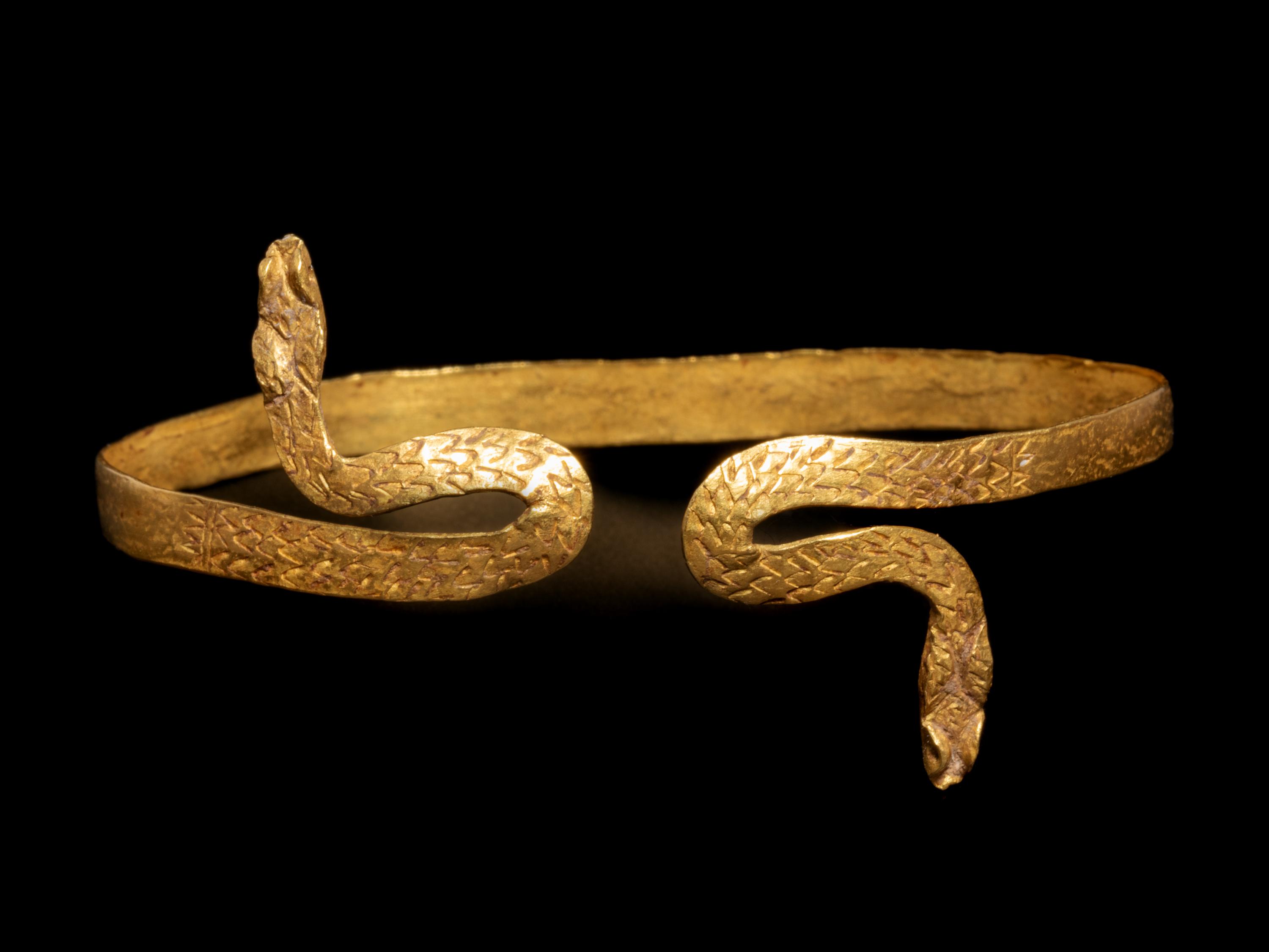 A Romano-Egyptian Gold Snake Bracelet