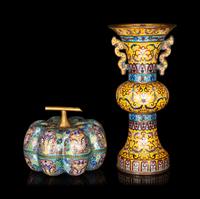 Two Chinese Cloisonné Enamel Vessels