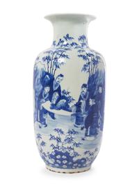 A Blue and White Porcelain Baluster Vase