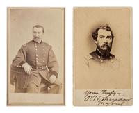 [SHERIDAN, Philip H. (1831-1888)]. A pair of CDVs of Sheridan as major general, including a signed bust portrait.