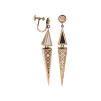VICTORIAN, ENAMEL EARCLIPS