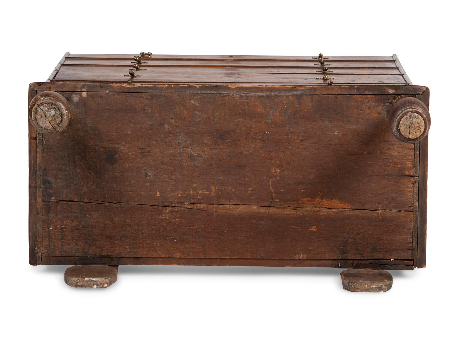A William and Mary Stained Pine Two-Drawer Blanket Chest