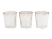 Three Tiffany and Co. Silver Tumblers