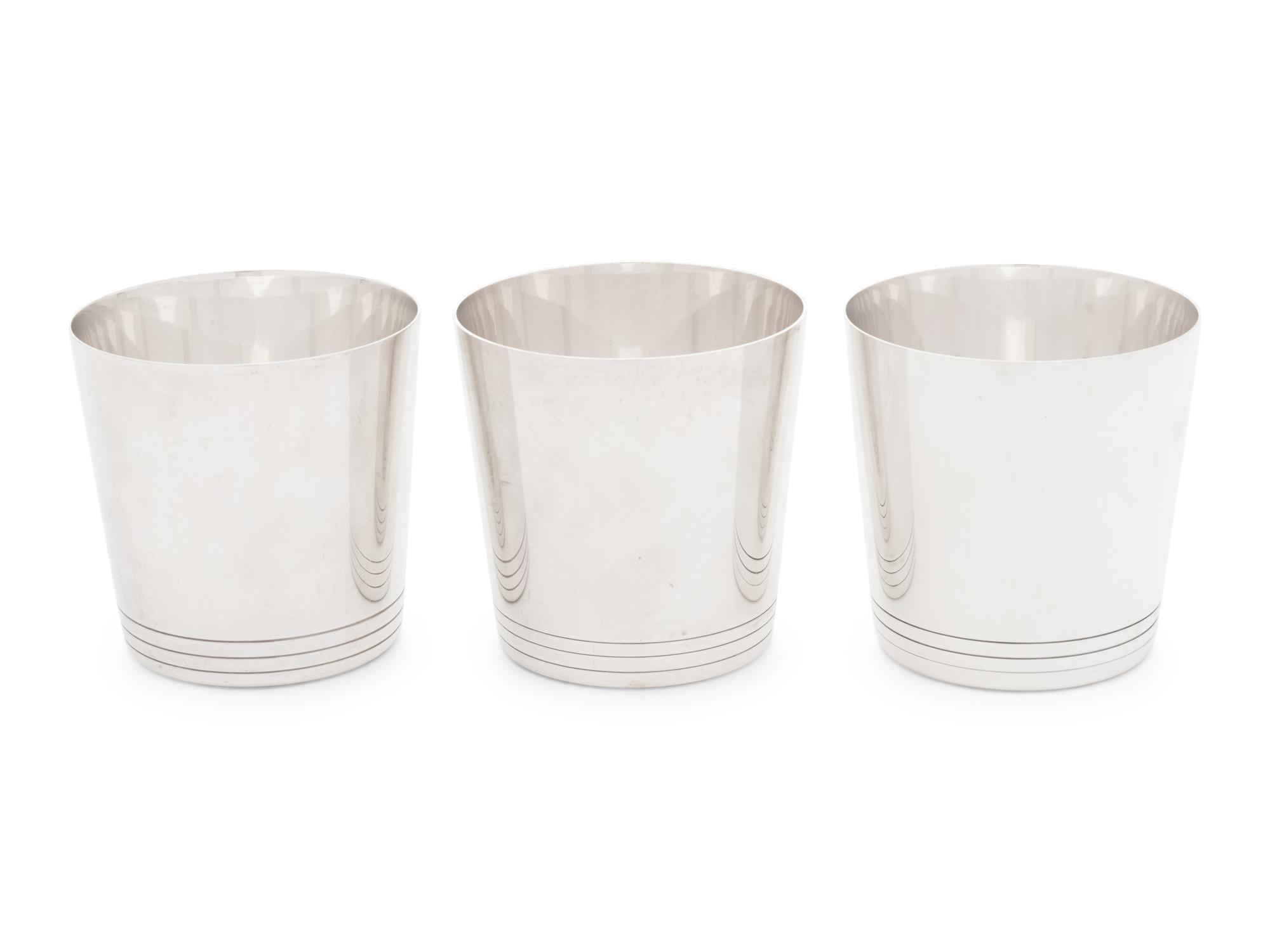 Three Tiffany and Co. Silver Tumblers