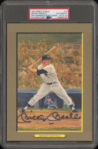 A Mickey Mantle Signed Autograph Perez Steele Great Moments Postcard (PSA 10 AUTO)