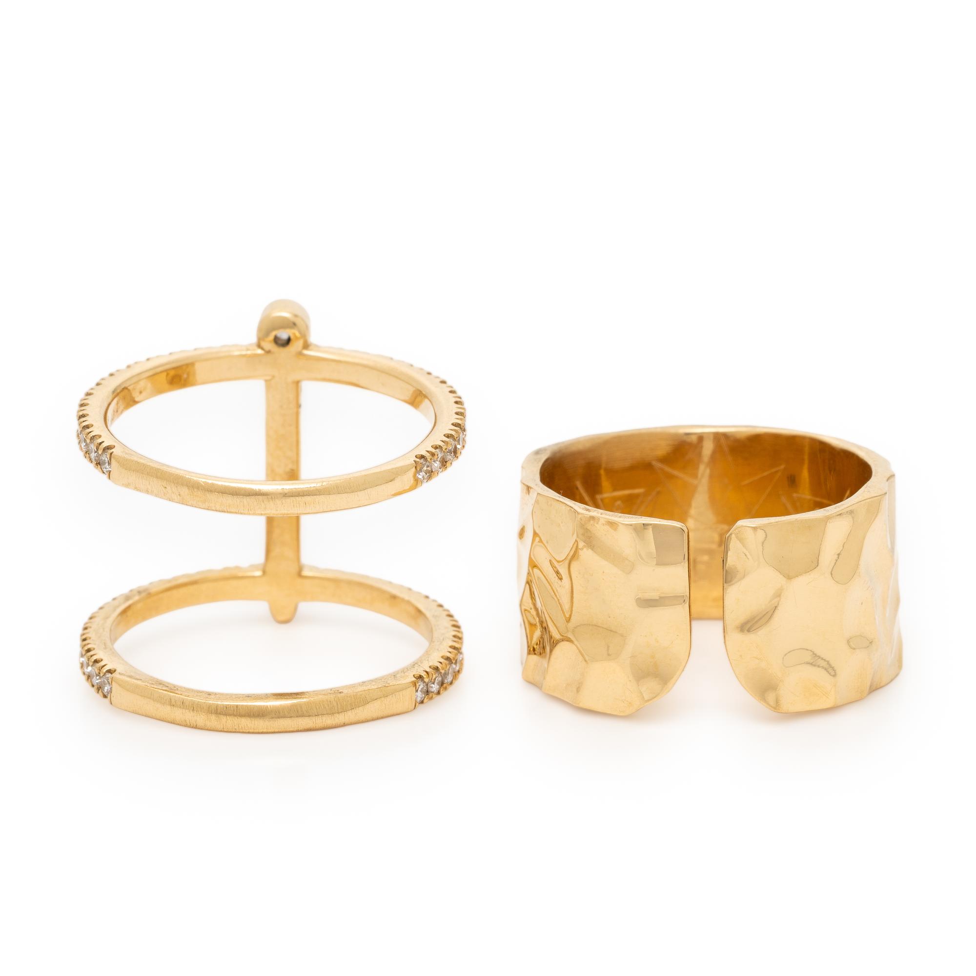 Fiore Wylde, 'Love Me 2X', Yellow Gold and Diamond Convertible Ring