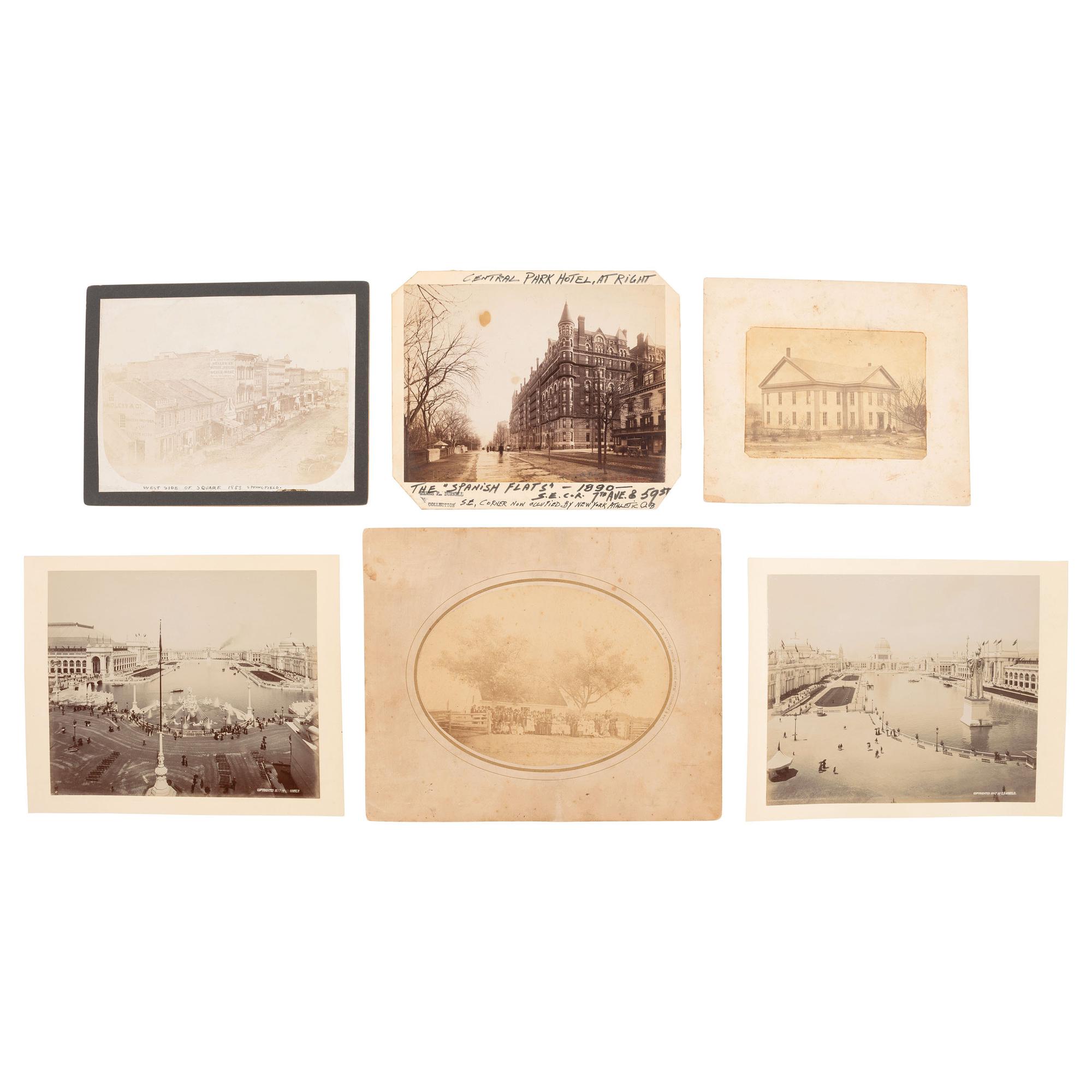 [Early Photography] American Cities and Towns Documented in approx. 100 photographs, incl. Boston