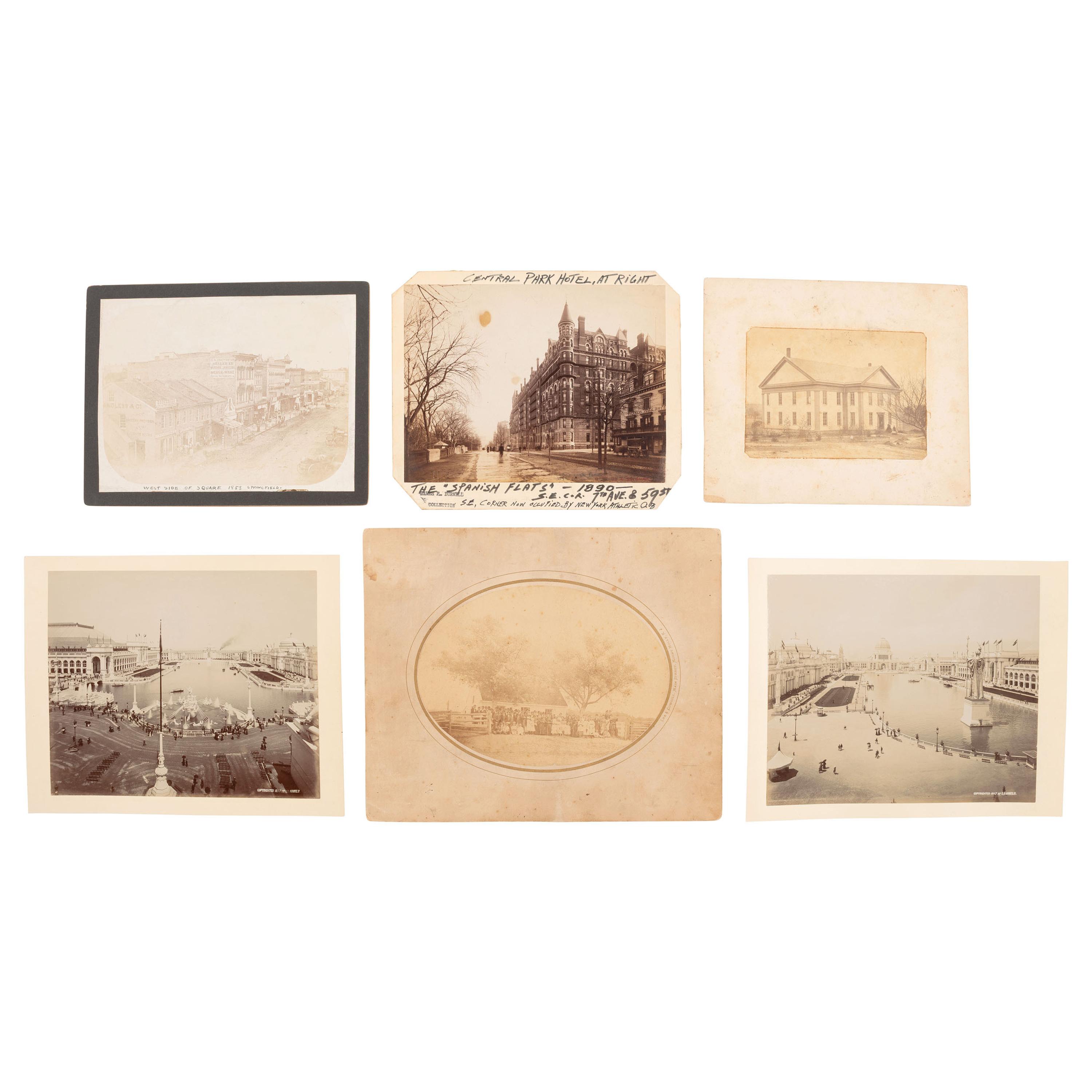 [Early Photography] American Cities and Towns Documented in approx. 100 photographs, incl. Boston