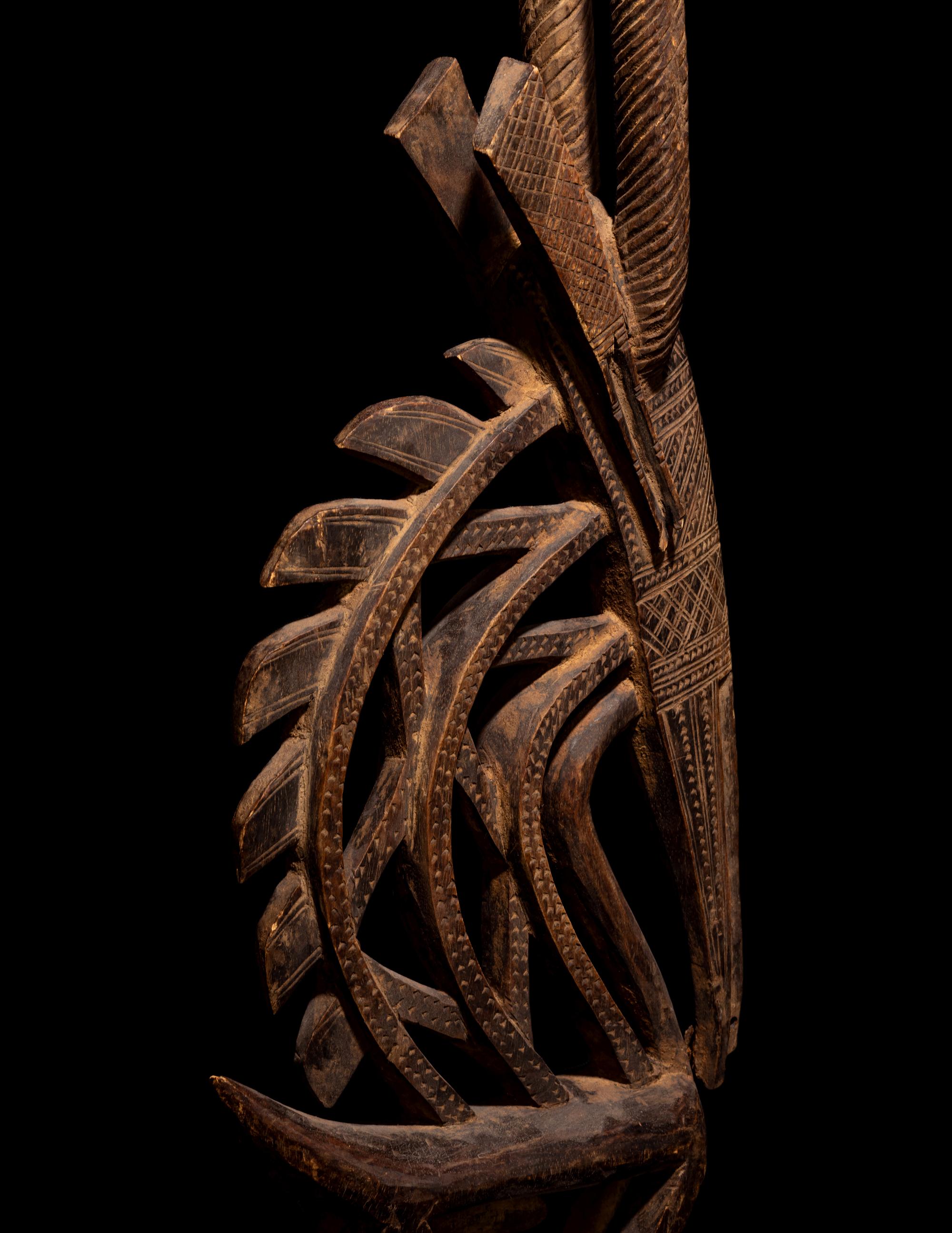 A Bamana Wood Antelope (Chiwara)