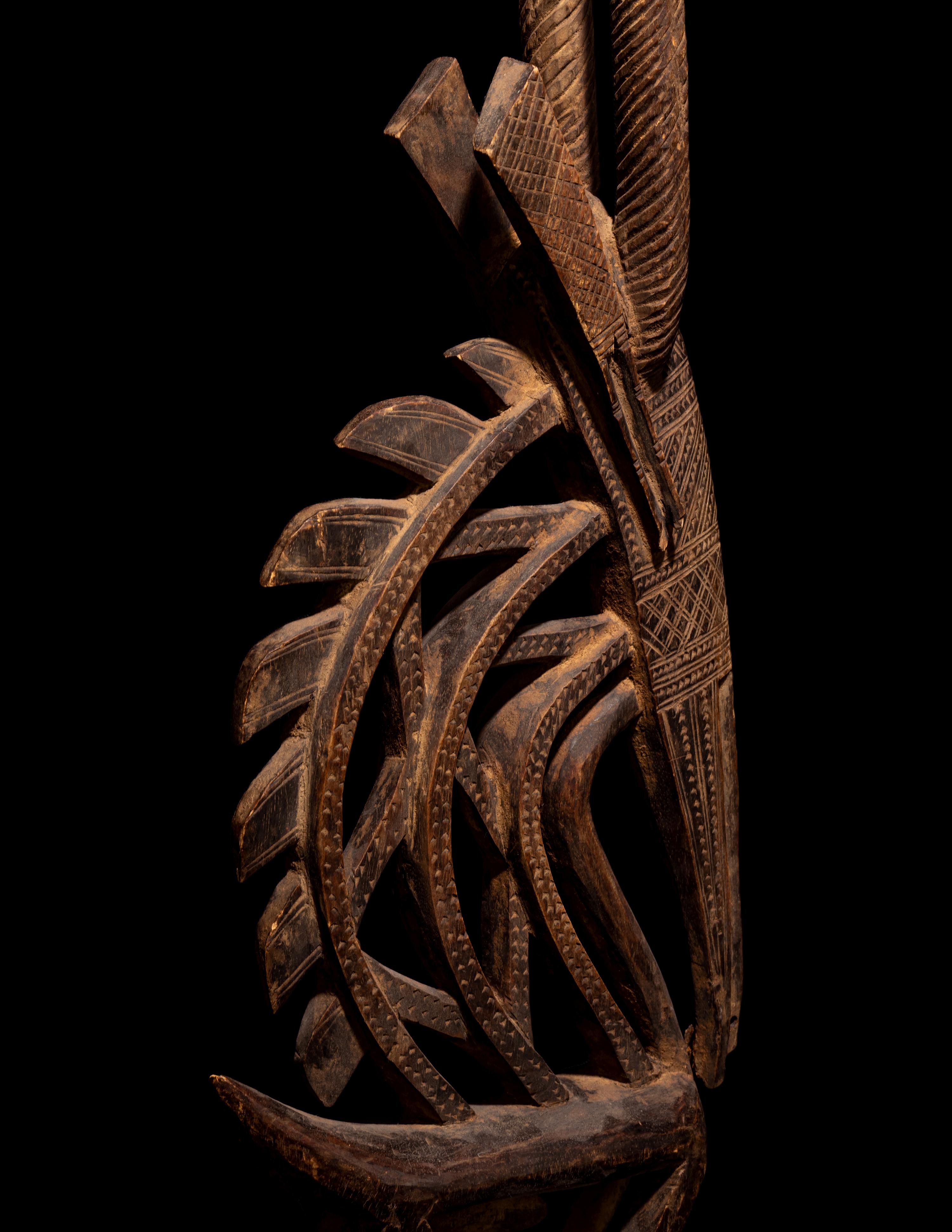 A Bamana Wood Antelope (Chiwara)